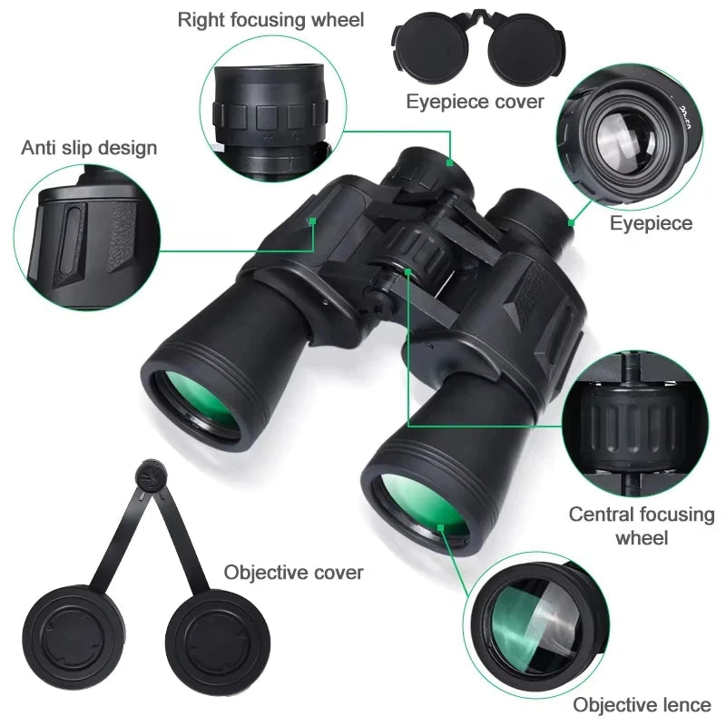 20X50 Binoculars for Adults High Powered Professional Binoculars with FMC Lens Central Focus Ideal for Bird Watching