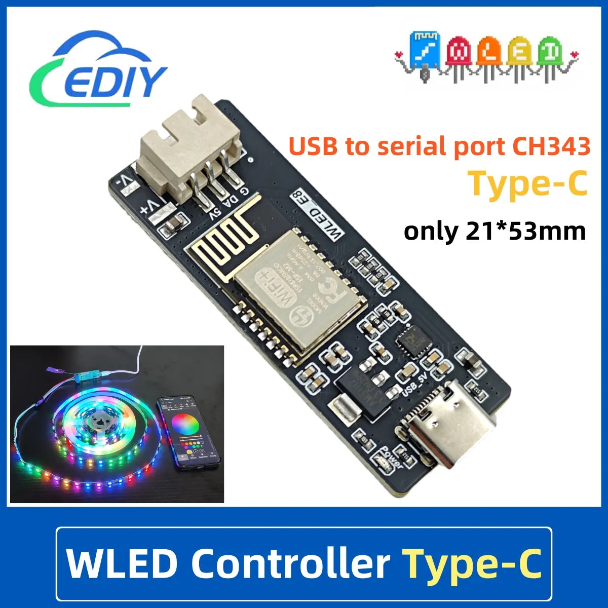 ESP8266 WLED Wi-Fi Controller Module