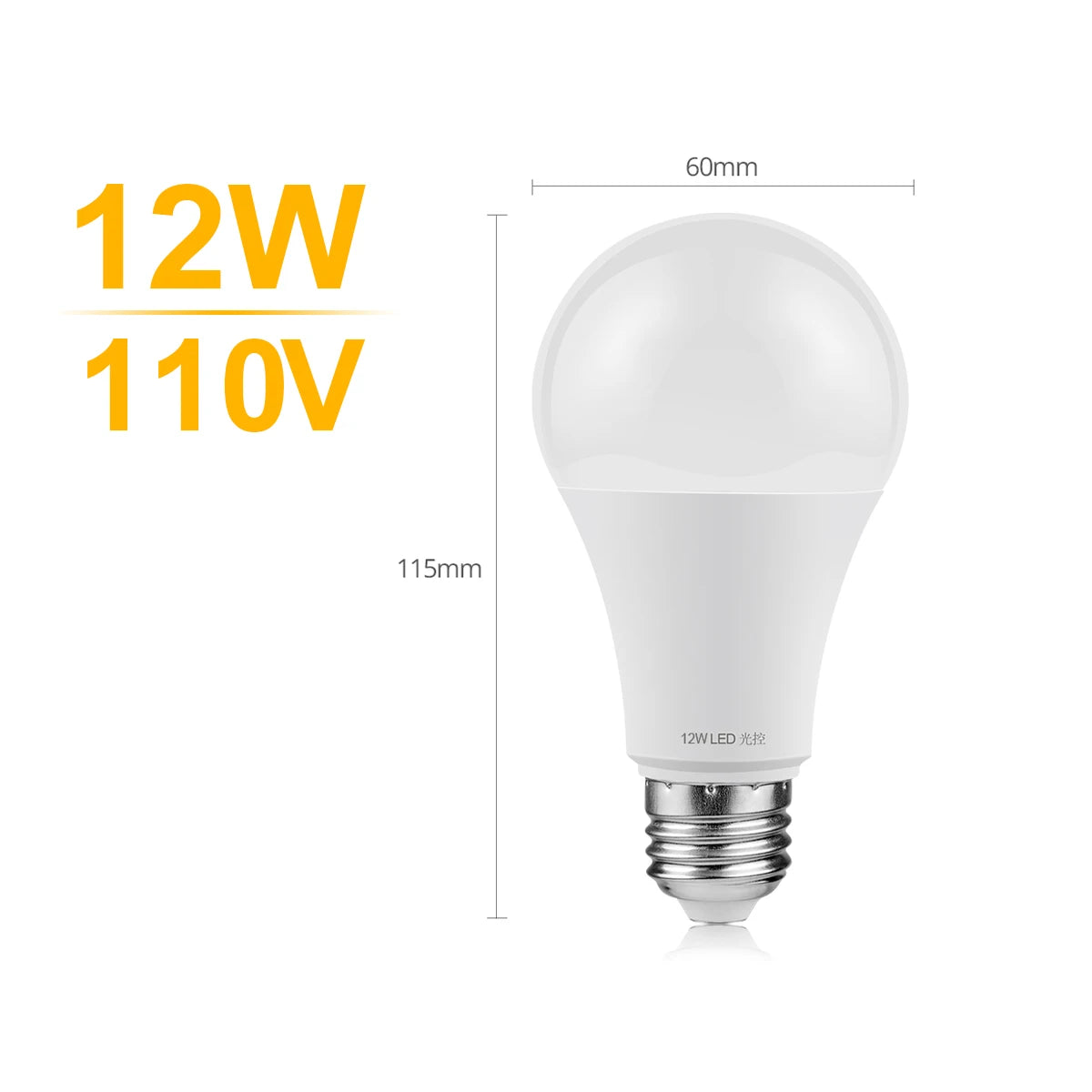 LED Dusk to Dawn Bulb, E27, 12 W or 15 W, Cool White