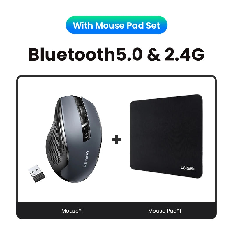 Wireless Bluetooth Mouse – Ergonomic 4000DPI Silent Mouse with 6 Buttons for MacBook, Laptop & PC - Spy-shop.com