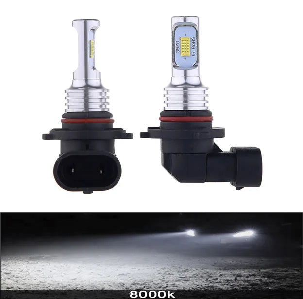 2 Stück Auto HB3 LED-Birnen 9005 9006 HB4 Scheinwerfer Nebellampe Lampe Licht 6000K Weiß Automobil Nebellampen Turbo Mini Lampe Hauptscheinwerfer