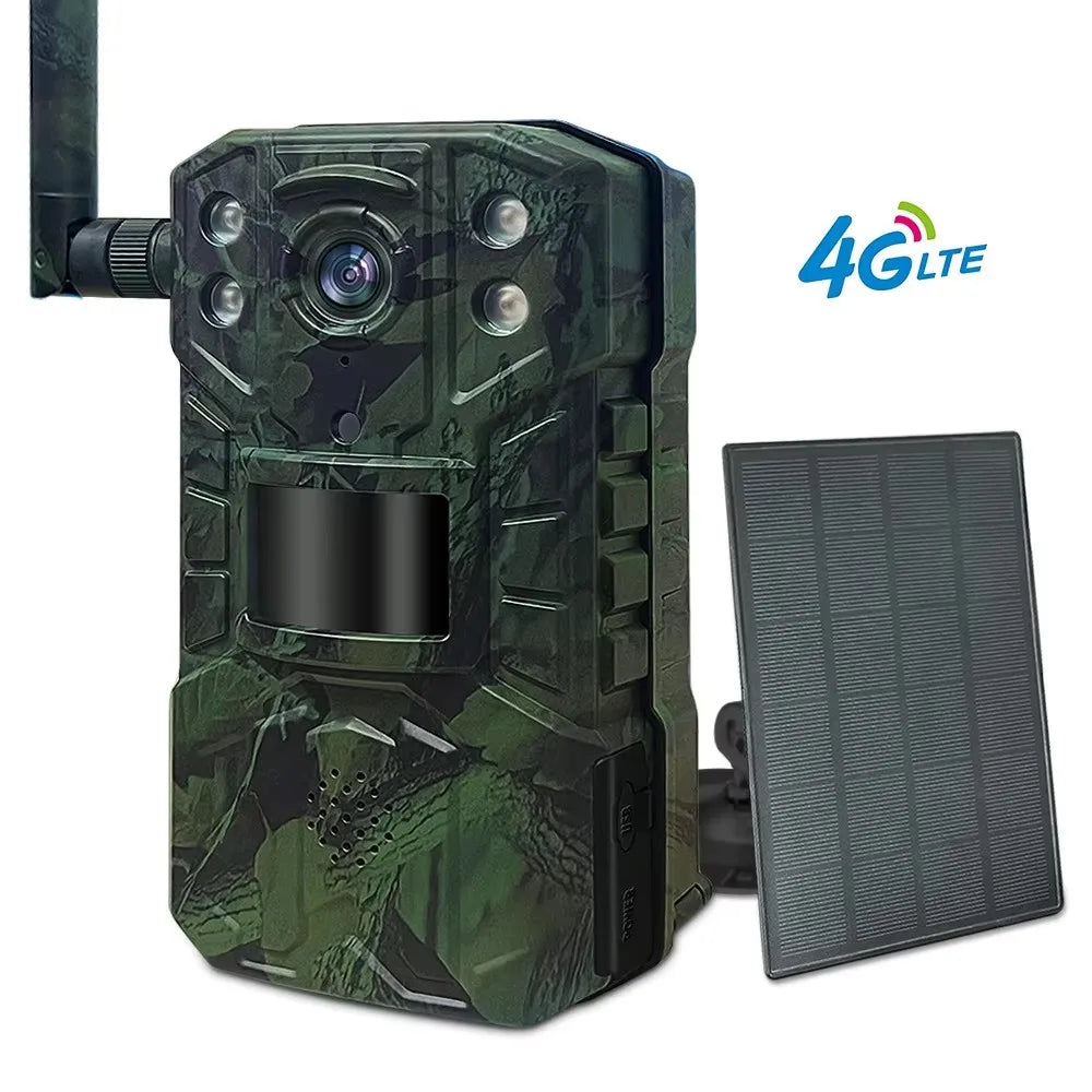 4G LTE Solar Hunting Trail Camera with 14MP and 30M Night Vision