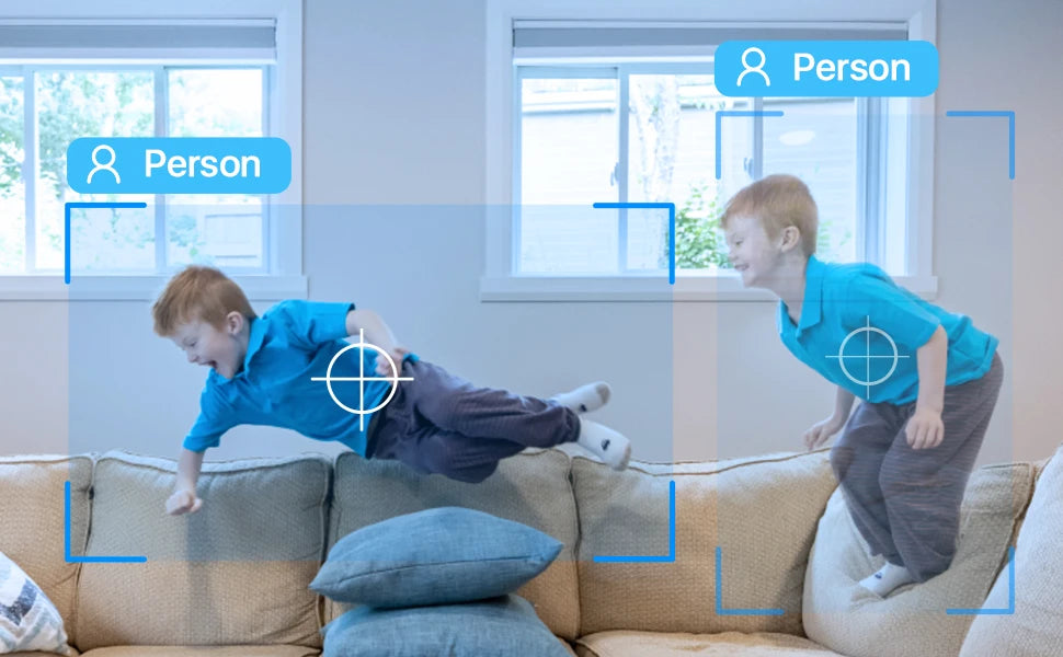 Indoor Security Camera 2K 360° Baby & Pet Monitor with AI Tracking