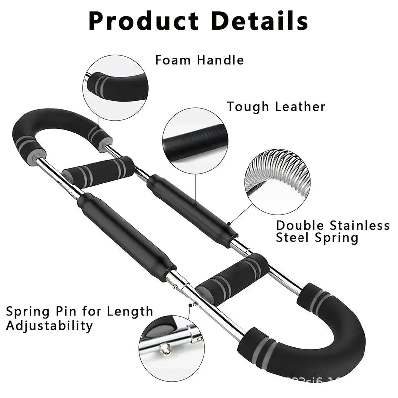 Adjustable Arm & Chest Exerciser with Spring Resistance Trainer