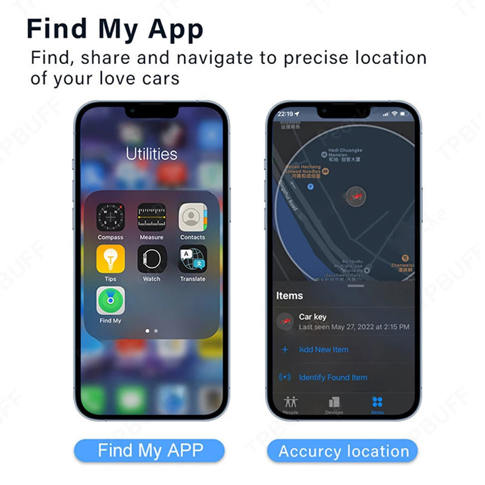 Google Find My Car OBD pour iPhone, Android et IOS, compatible avec tous les localisateurs OBD de voiture, traceur, anti-perte, app gratuite, Fin