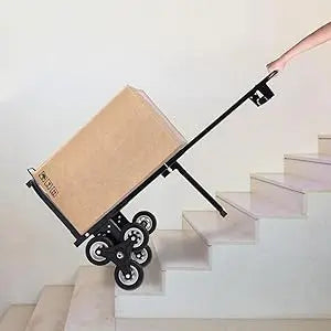 Stair Climbing Cart 460lbs Capacity, Portable Folding Trolley with 6 Wheels, Stair Climber Hand Truck with Adjustable Handle for Pulling, All Terrain Heavy Duty Dolly Cart for Warehouse (Style-C)