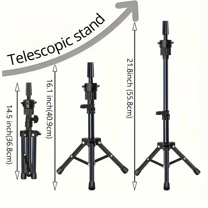Adjustable Tripod Stand for Compatible Mannequin Heads