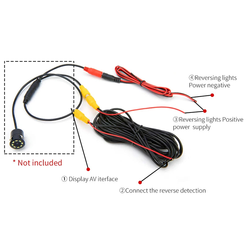 Hippcron Car Plate Camera Rear View Wireless EU European License Frame Waterproof Night Vision Reverse Backup 8 LED Camera