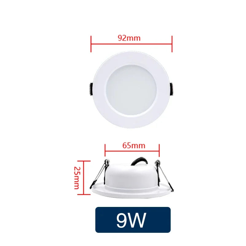 Round Recessed LED Downlight, Voltage Options