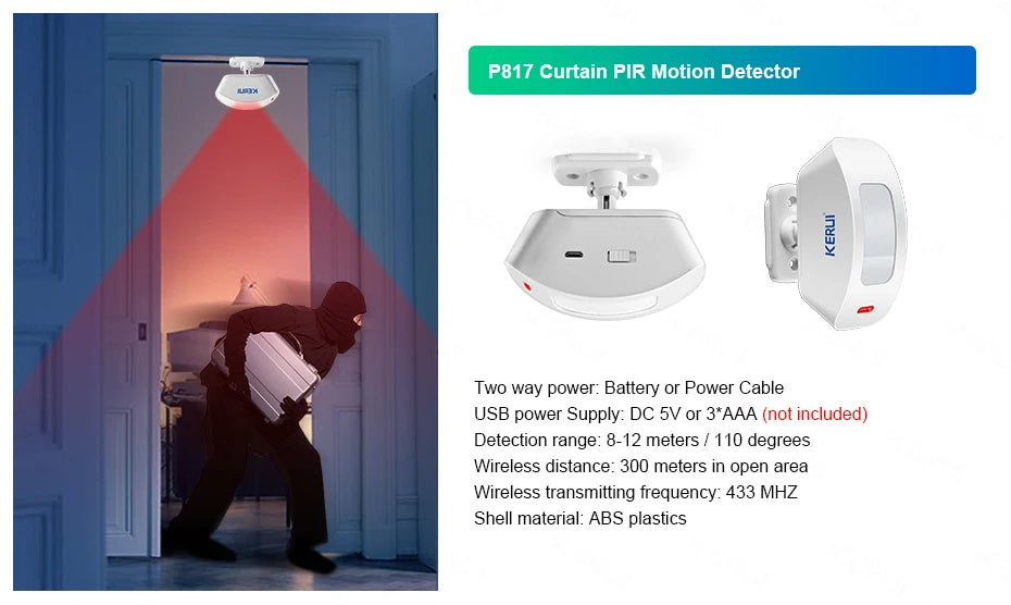 KERUI Wireless Door Sensor Doorbell with 60 Chimes, 500ft Range