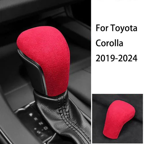 Pre Toyota Corolla 2019-2024 Auto interiérové doplnky semišové kožené gombík reverz Cover páčka radiacej polohy, ovládanie, lišta, horná výstelka