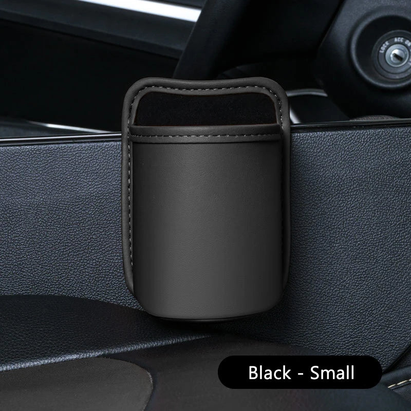 SEAMETAL Car Seat Back Organizer Pu Leather Waterproof Wear-Resistant Storage Bag Universal Stable Car Side Door Cup Holder