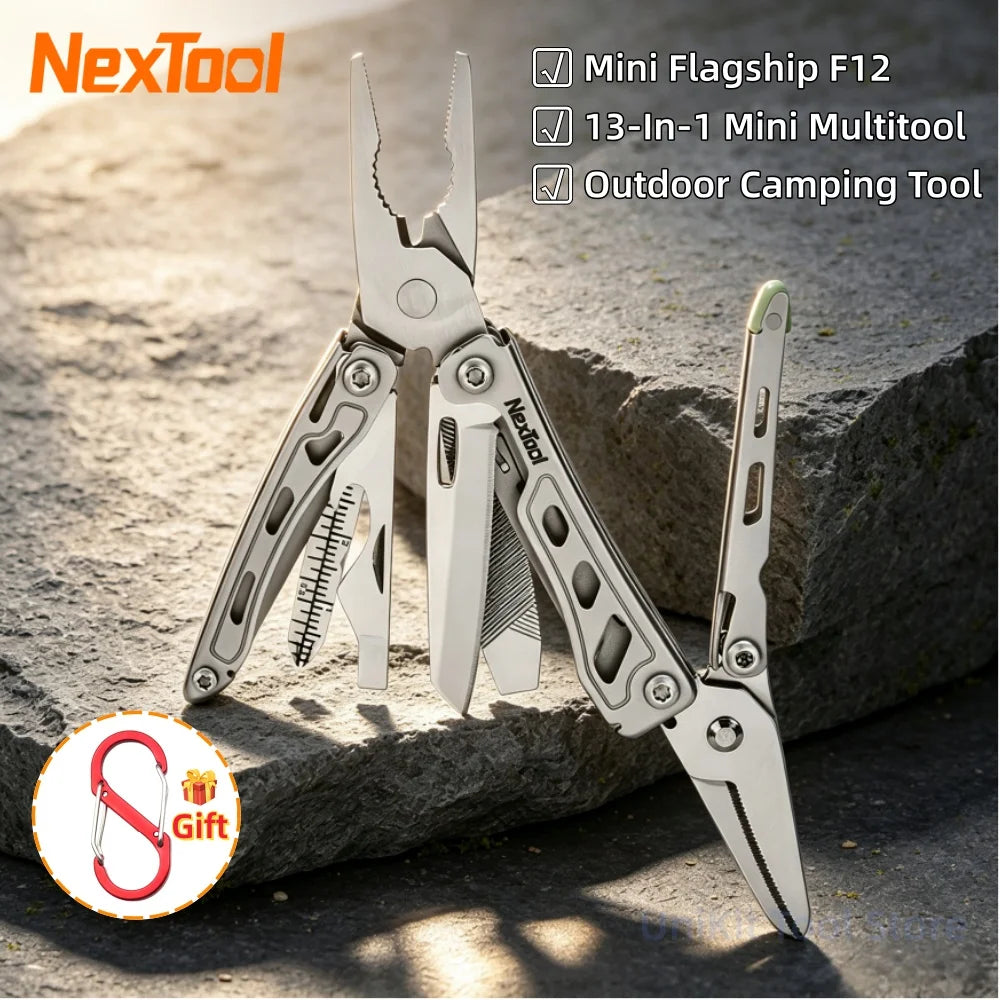 F12 Folding Mini Multitool with Pliers and Scissors