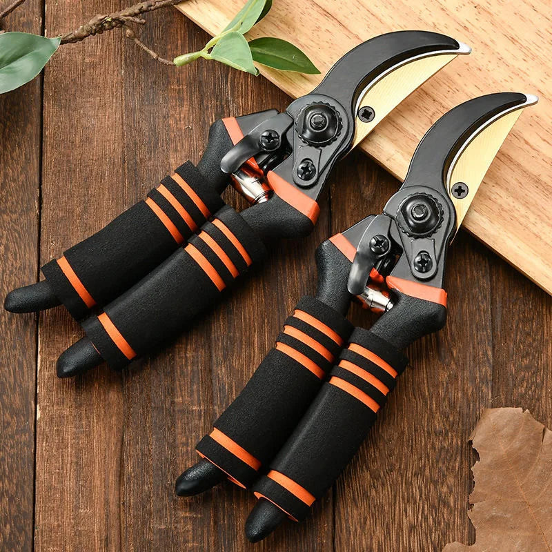 Steel Garden Pruning Shears with Cushioned Handles