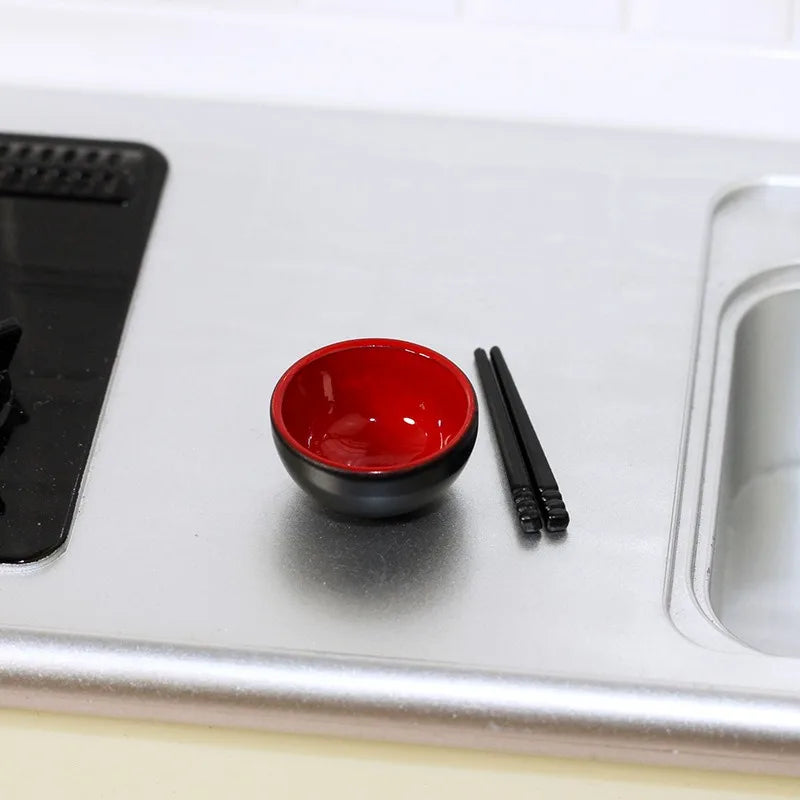 Bacias e Hashis em Miniatura para uma Casa de Bonecas 1:12
