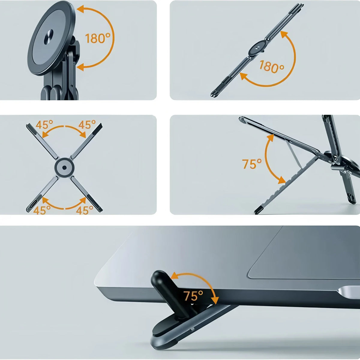 Foldable Magnetic Phone Holder and Tripod