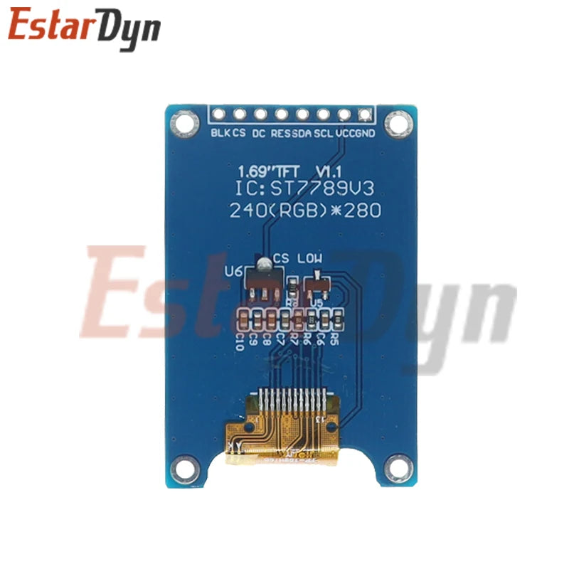 Modul displeja TFT IPS 1,69-Inch s radičom ST7789 a rozhraním SPI