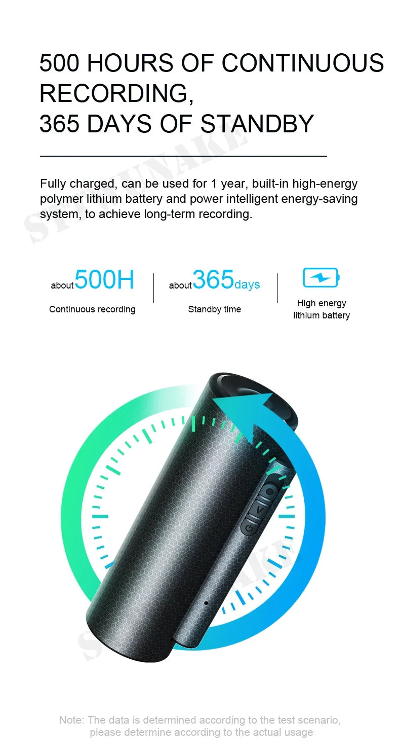 500 Hours Time Mini Voice Activated Recorder Built-in Magnet Small Digital Audio Recording Device Sound Dictaphone STTWUNAKE