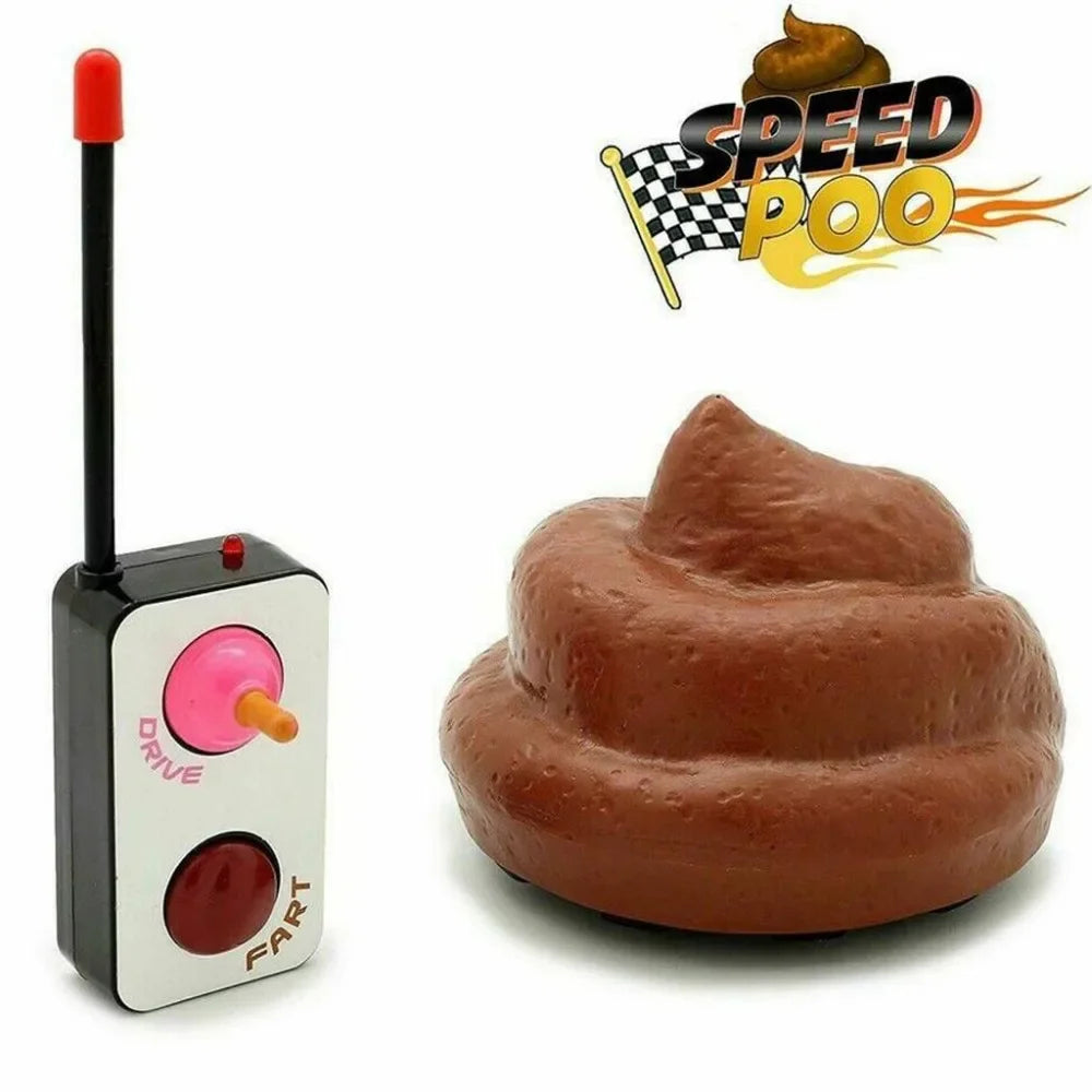Speedy Remote Control Poop Car Hilarious Joke Prank Toy for Kids Family Fun Great for Gags Parties and Birthday Celebrations