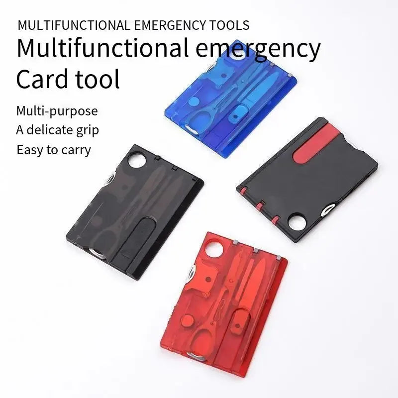 Outdoor Camping Multifunctional Army Knife Card Combination Multi-purpose Survival Tool Beauty Suit with Lamp Tool Card