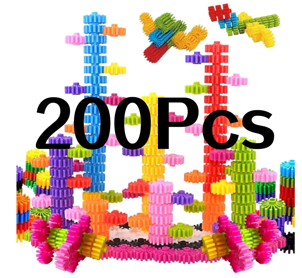 Interlocking Gear Construction Blocks, Selected Piece Count