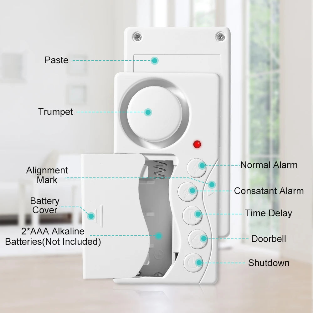 New Freezer Door Alarm with Delay 3/15/30/60 Seconds Adjustable Delay Refrigerator Alarm Wireless Door Open Ala
