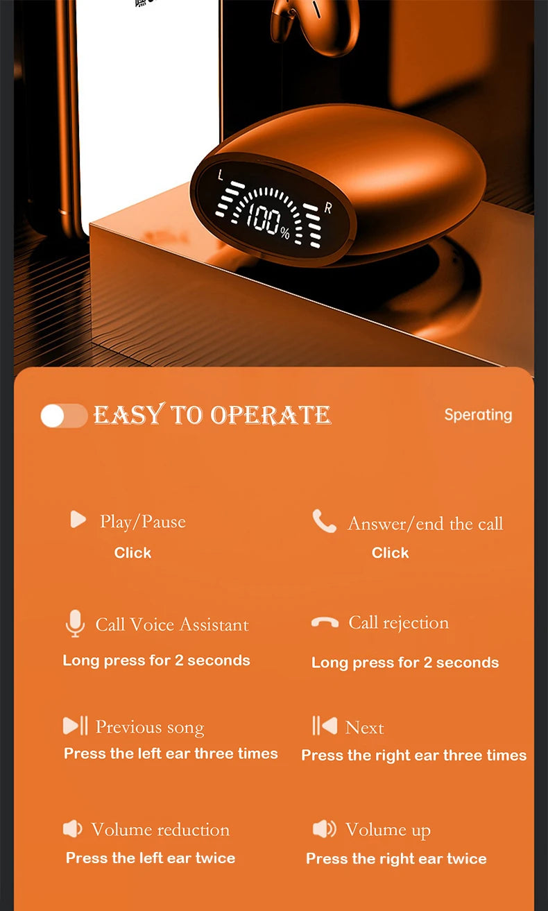 SK Ultra-tin Sleep Headphones 5.3 Wireless Bluetooth Headset Invisible Earbuds Hidden In Ear Button Sports Earphones Waterproof