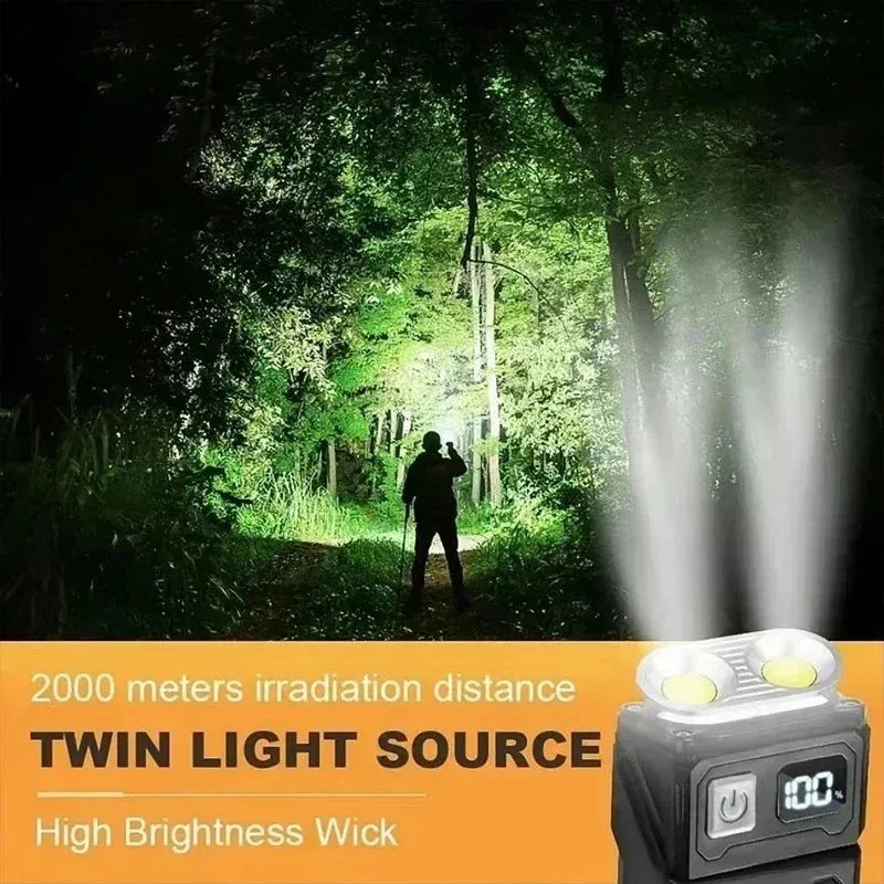 Portable Multifunctional USB Rechargeable LED Flashlight