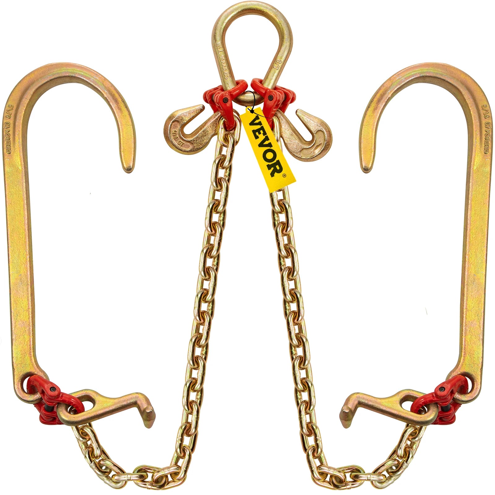 Ťahový reťaz G80 V-Bridle 5/16" x 2 stopy s hákmi J a T