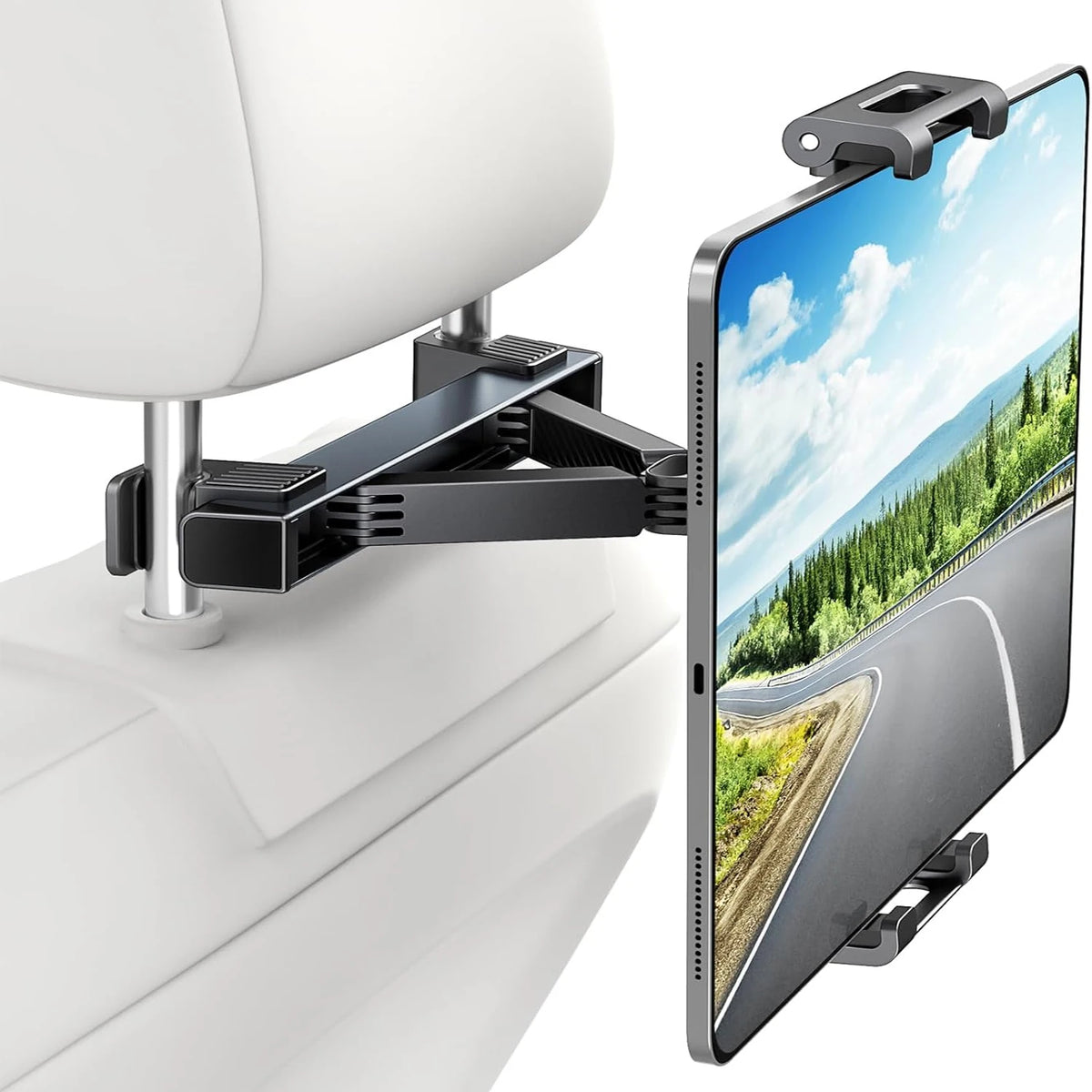 Rotating Car Headrest Holder for Phones and Tablets