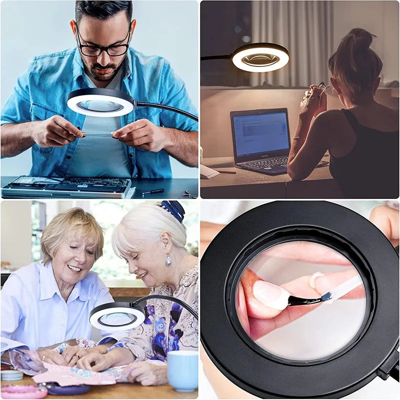 مصباح مليء LED قابل لللبس للإضاءة المجمعة - 5× أو 10×