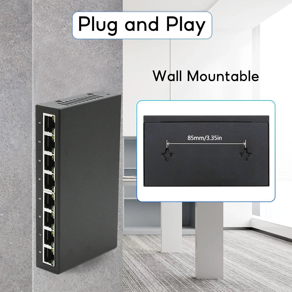 Gigabit Ethernet Switch - Five or Eight Ports