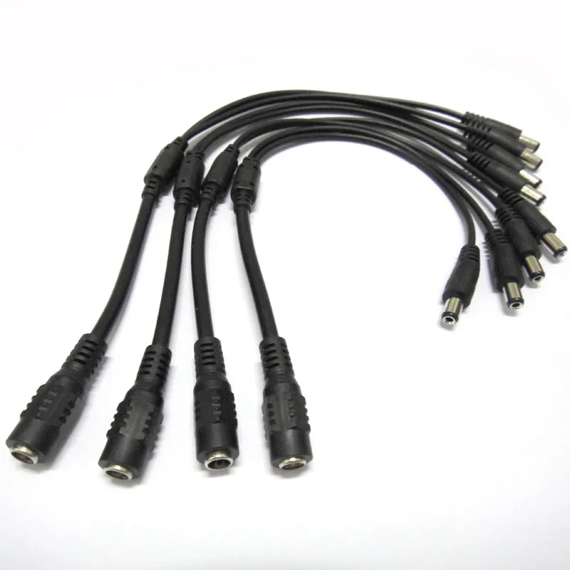 DC 1 Female to 2 Male Power Splitter Cable 5.5 x 2.1 mm 40 cm
