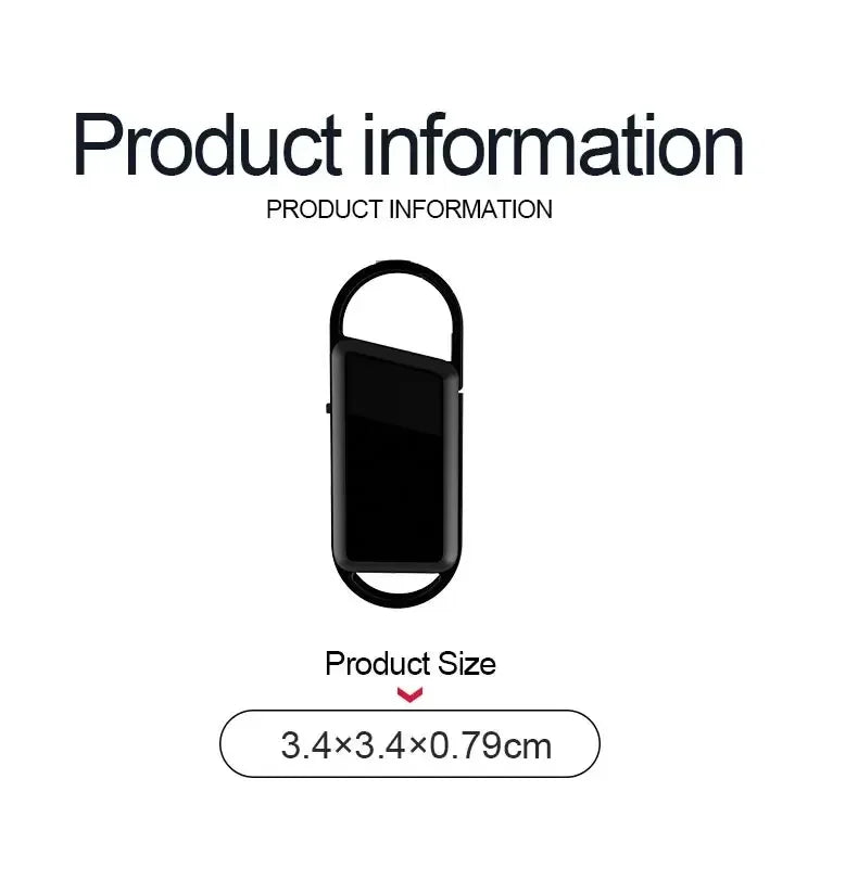 Mini Voice Activated Recorder Digital Audio Recording Keychain Device Wearable Sound Professional Micro Dictaphone