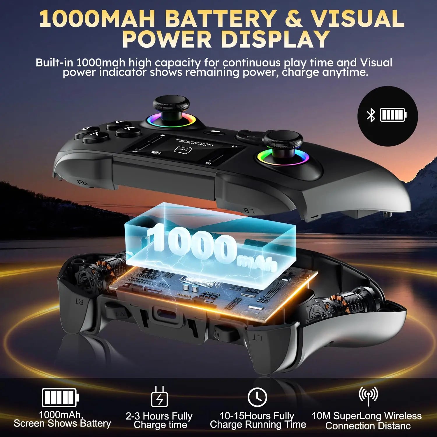 Wireless Gaming Controller with Interactive Screen