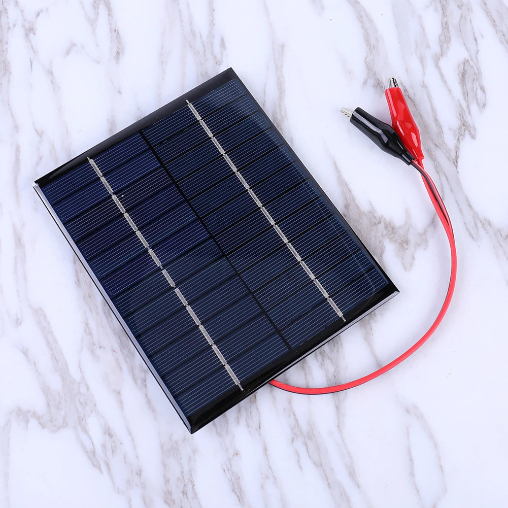 Waterproof Solar Panel 5W 12V/1.2W 5V/3W 2V DIY Polysilicon Epoxy Panel Small Cell Module Polysilicon Board DIY Solar Charger
