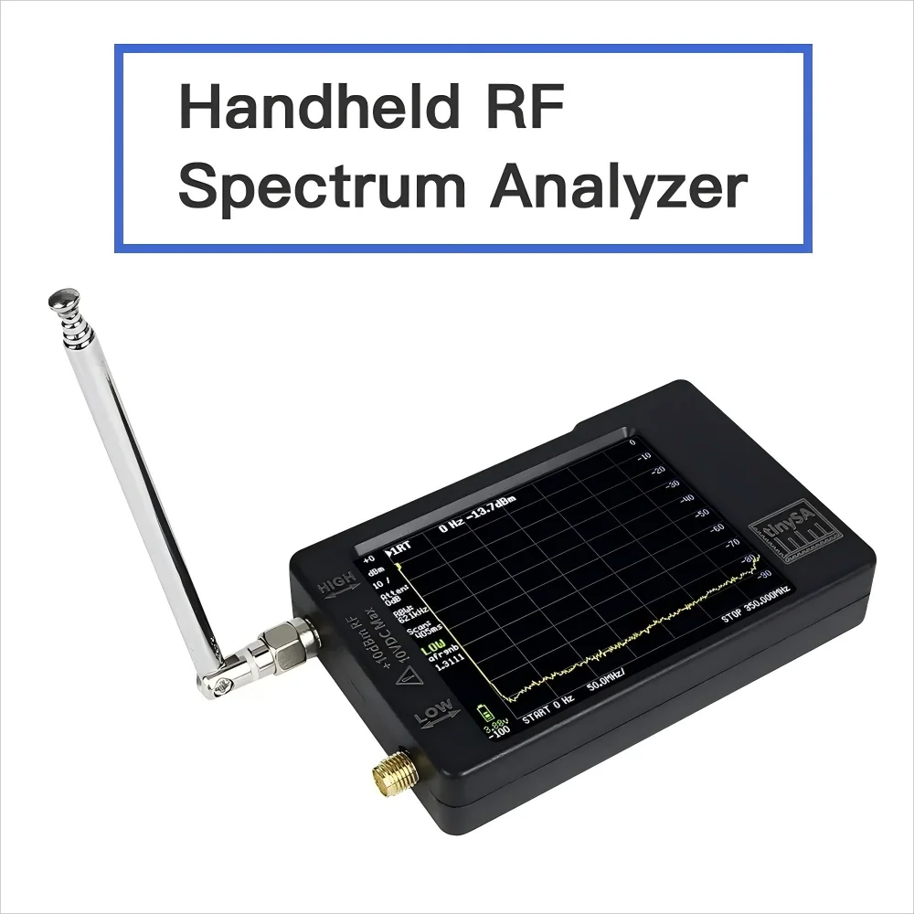 TinySA 100khz-960mhz Spectrum Analyzer, 2.8-inch Screen Mid-Frequency/High-Frequency/Very High-Frequency UHF AnaLyzer