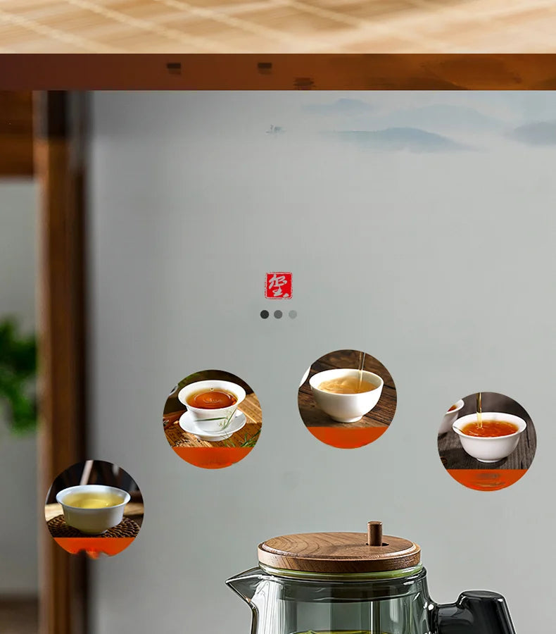 Tea Ceremony Culture Large Capacity Dividing Teacup Removable Glass Inner Tank Home Tea Water Separation Filter Teacup