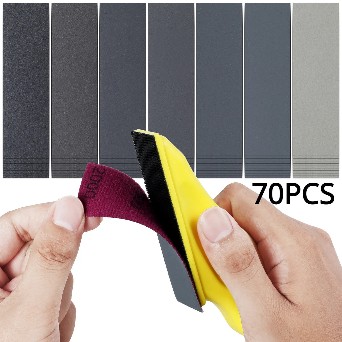 Mini Detail Sander with 70 Abrasive Sheets