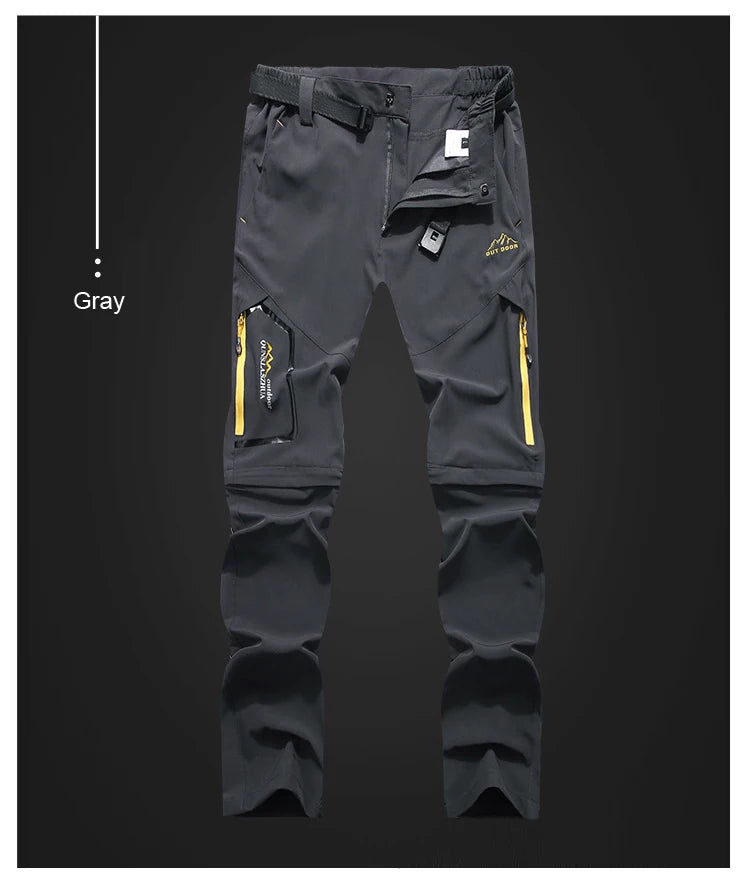 Men’s Convertible Hiking Pants Quick Dry UV Protection Cargo Trousers