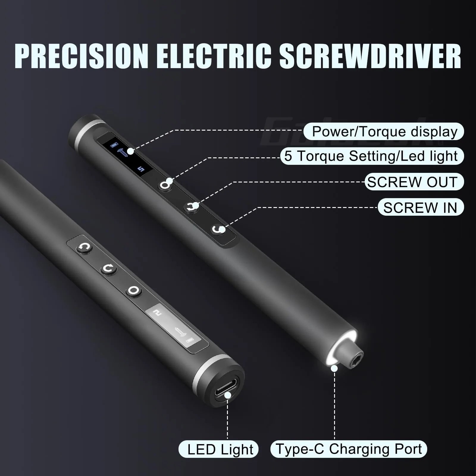 49-in-1 Precision Electric Screwdriver Set with 5 Torque Levels