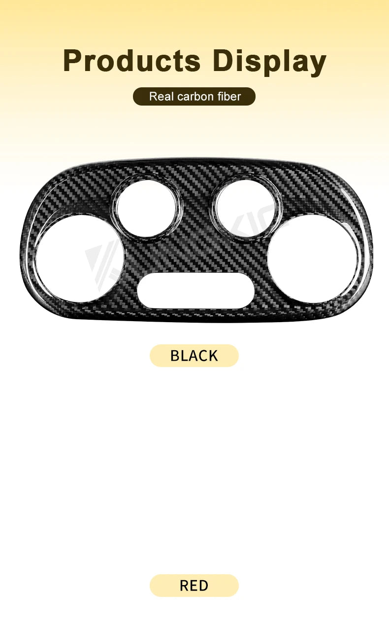 Real Carbon Fiber AC Climate Trim for Fiat 500 and Abarth 595