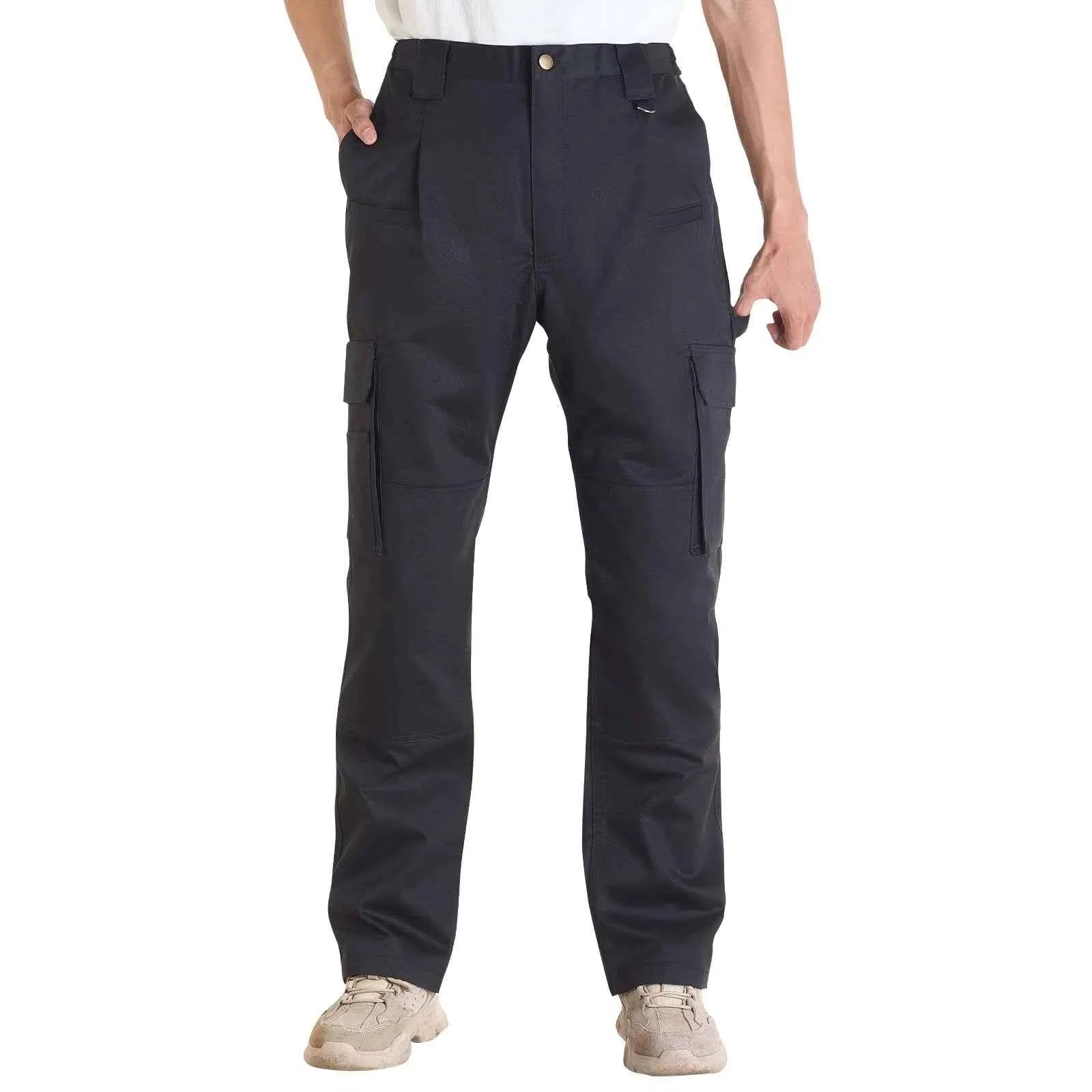 Men's 9 oz Cotton Flame-Resistant Cargo Pants with Elastic Waist