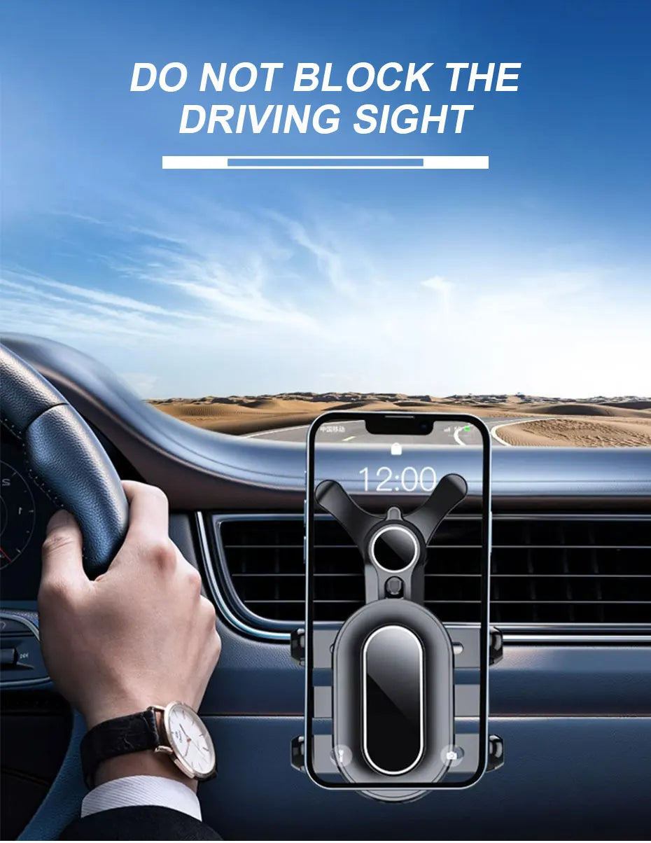 SEAMETAL Upgraded Car Air Vent Phone Holder Anti Shake Buffer Auto Phone Mount Free Adjustment Cellphone Navigation Support