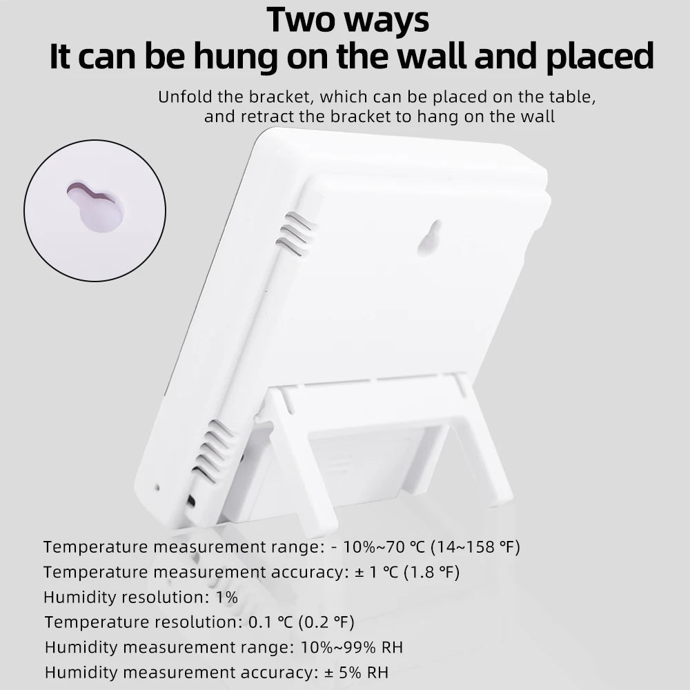 LCD Digital Temperature Humidity Meter HTC-2/HTC-1 Home Indoor Outdoor Hygrometer Thermometer Weather Station with Clock