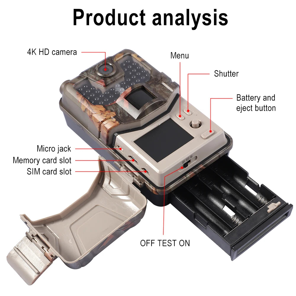SuntekCam HC-900 Pro 4G LTE Trail Camera with App Control
