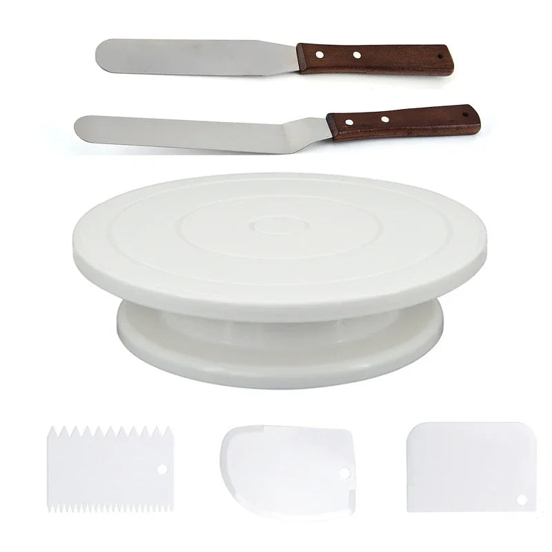 Rotating Cake Decorating Turntable, Set Options