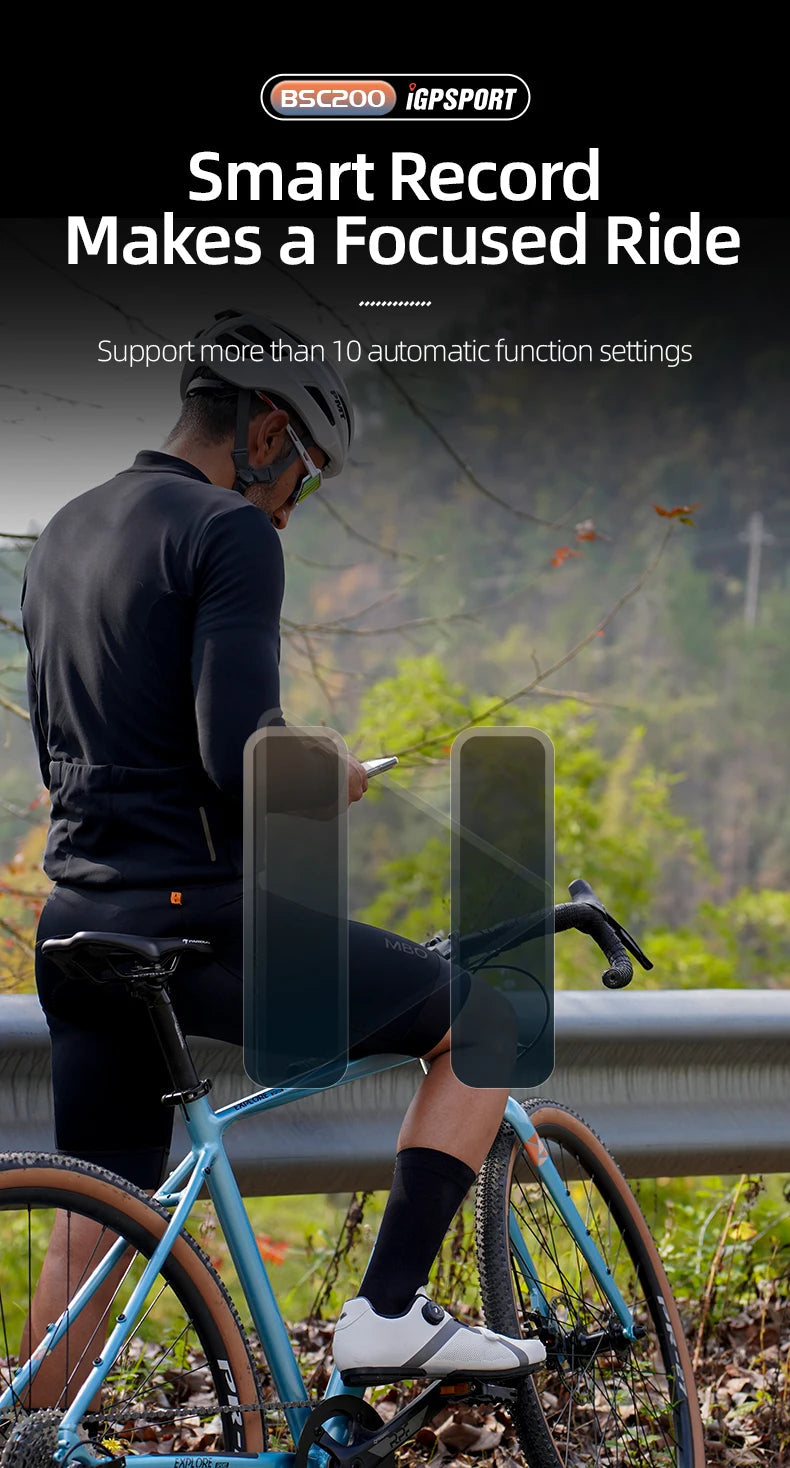 IGPSPORT BSC200 GPS Bicycle Computer Cycling Odometer Wireless Speedometer Route Navigation ANT + Bluetooth5.0 Accessories