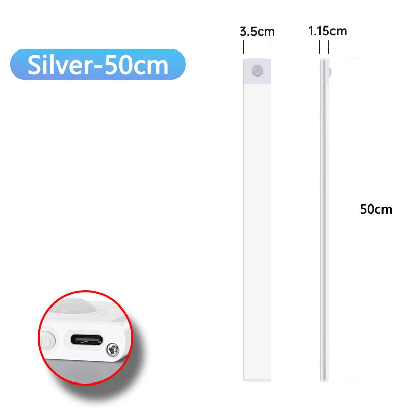 USB-aufladbare Vierfarbiges Schrank-Sensorlicht