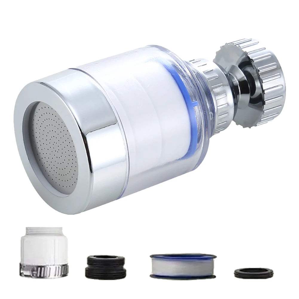 Filtro de agua para grifo con cabezal giratorio 360° para agua del grifo más limpia